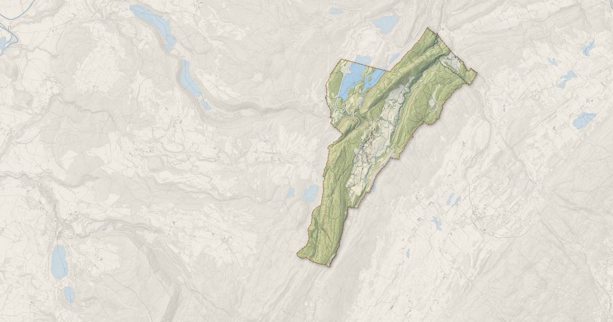 Portrait cartographique de La Chaux-du-Dombief : relief, eau, forêts, bâti et voies, calculés à partir des données de l'IGN