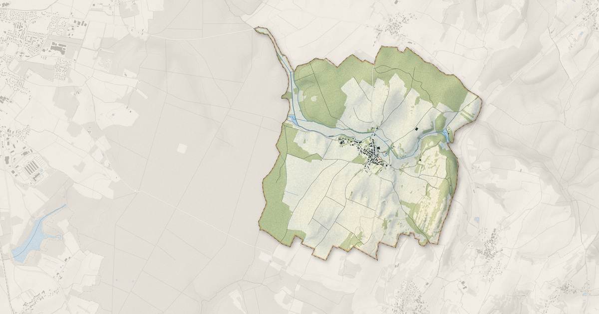 Portrait cartographique de Chevigny : relief, eau, forêts, bâti et voies, calculés à partir des données de l'IGN