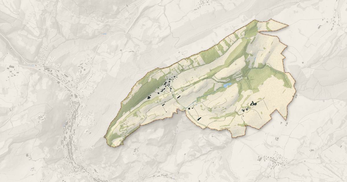 Portrait cartographique de Clucy : relief, eau, forêts, bâti et voies, calculés à partir des données de l'IGN