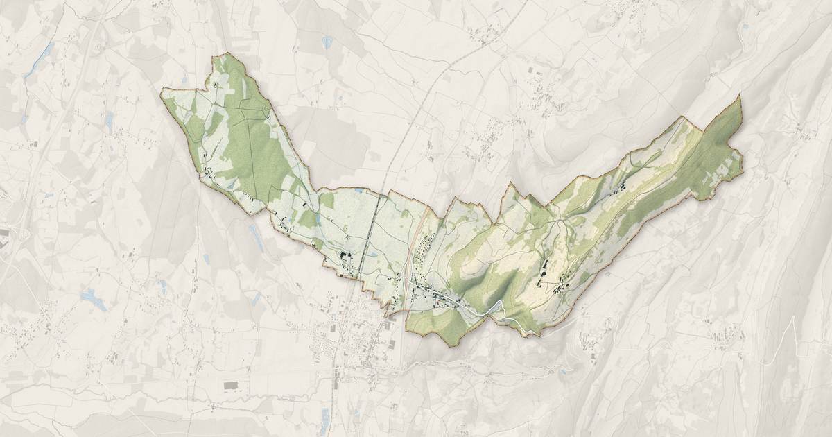 Portrait cartographique de Cuisia : relief, eau, forêts, bâti et voies, calculés à partir des données de l'IGN