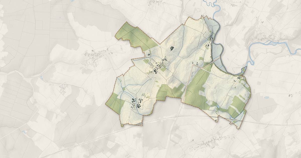 Portrait cartographique de Dammartin-Marpain : relief, eau, forêts, bâti et voies, calculés à partir des données de l'IGN