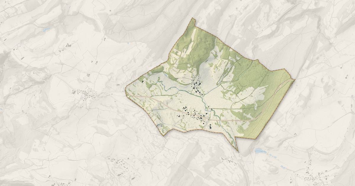 Portrait cartographique de Dournon : relief, eau, forêts, bâti et voies, calculés à partir des données de l'IGN