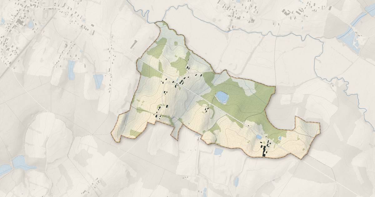 Portrait cartographique de Francheville : relief, eau, forêts, bâti et voies, calculés à partir des données de l'IGN