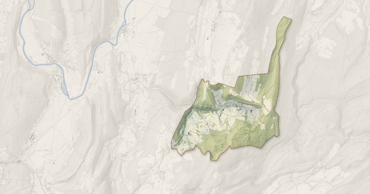 Portrait cartographique de Ivrey : relief, eau, forêts, bâti et voies, calculés à partir des données de l'IGN