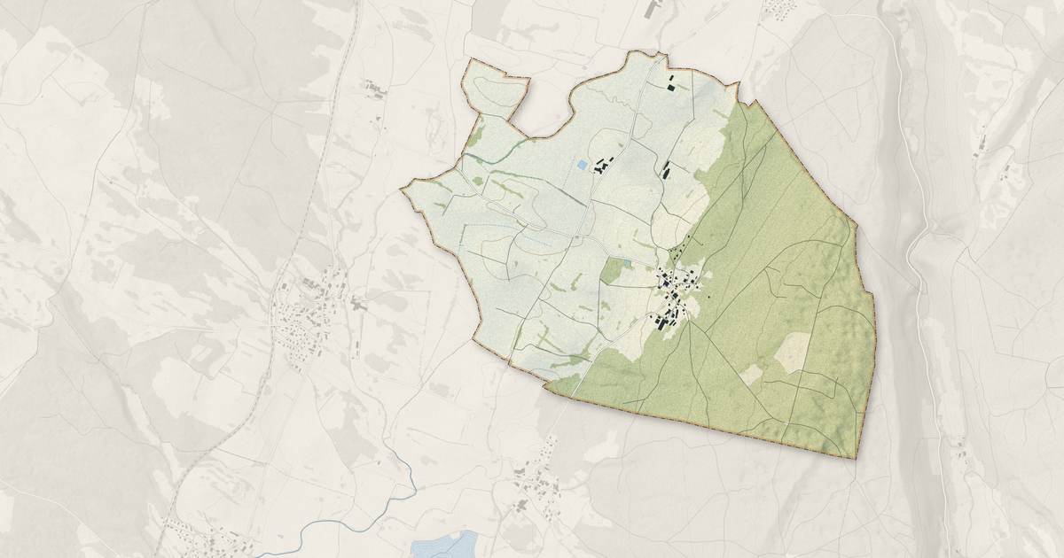 Portrait cartographique de Le Larderet : relief, eau, forêts, bâti et voies, calculés à partir des données de l'IGN