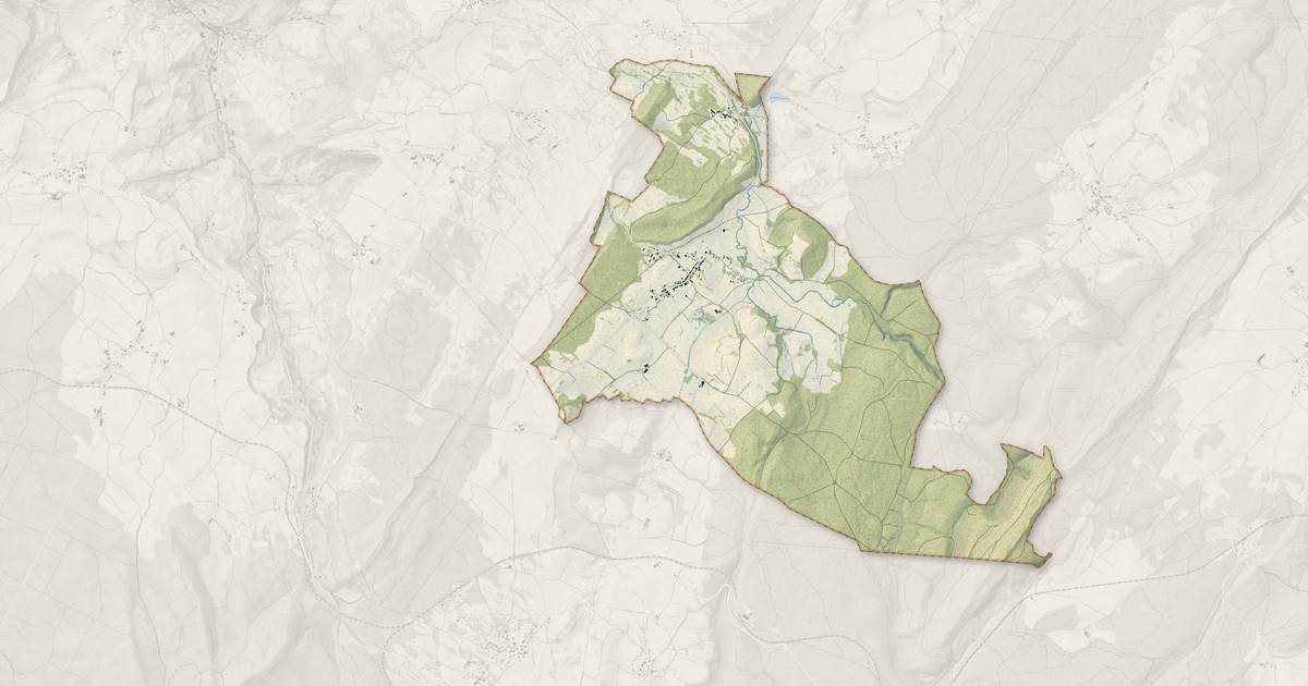 Portrait cartographique de Lemuy : relief, eau, forêts, bâti et voies, calculés à partir des données de l'IGN