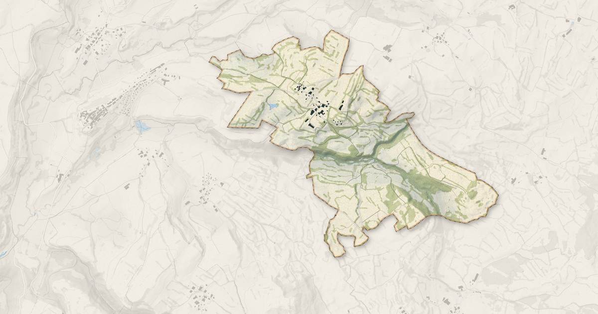 Portrait cartographique de Longcochon : relief, eau, forêts, bâti et voies, calculés à partir des données de l'IGN