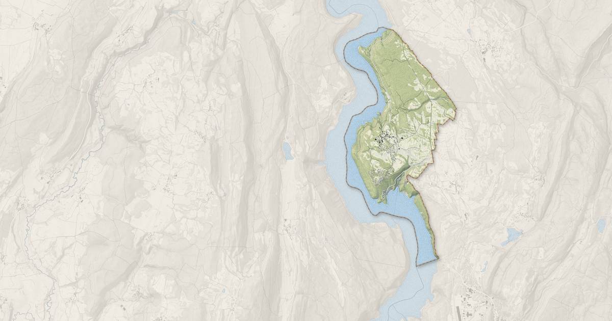 Portrait cartographique de Maisod : relief, eau, forêts, bâti et voies, calculés à partir des données de l'IGN