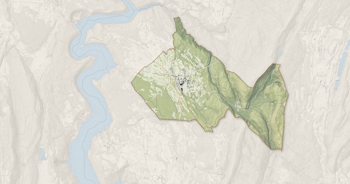 Portrait cartographique de Meussia : relief, eau, forêts, bâti et voies, calculés à partir des données de l'IGN