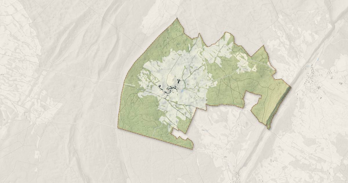 Portrait cartographique de Molain : relief, eau, forêts, bâti et voies, calculés à partir des données de l'IGN