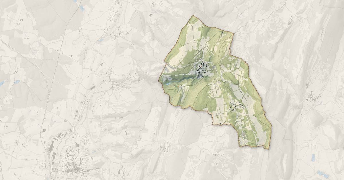 Portrait cartographique de Montagna-le-Reconduit : relief, eau, forêts, bâti et voies, calculés à partir des données de l'IGN