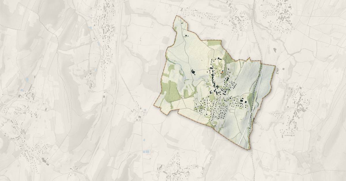 Portrait cartographique de Montain : relief, eau, forêts, bâti et voies, calculés à partir des données de l'IGN