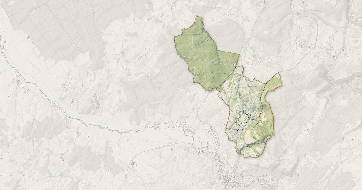 Portrait cartographique de Montigny-lès-Arsures : relief, eau, forêts, bâti et voies, calculés à partir des données de l'IGN