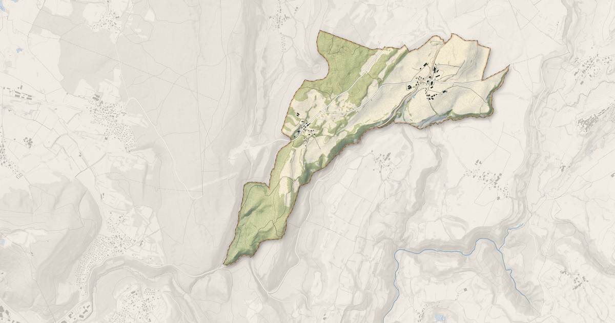 Portrait cartographique de Mournans-Charbonny : relief, eau, forêts, bâti et voies, calculés à partir des données de l'IGN