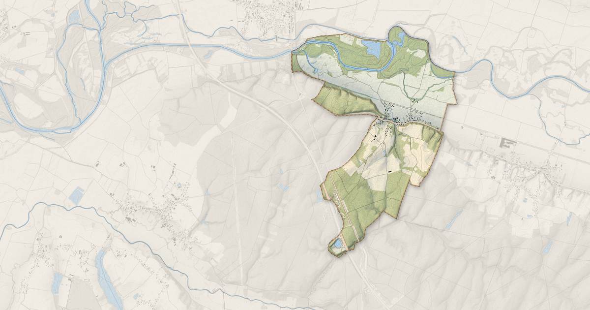 Portrait cartographique de Nevy-lès-Dole : relief, eau, forêts, bâti et voies, calculés à partir des données de l'IGN