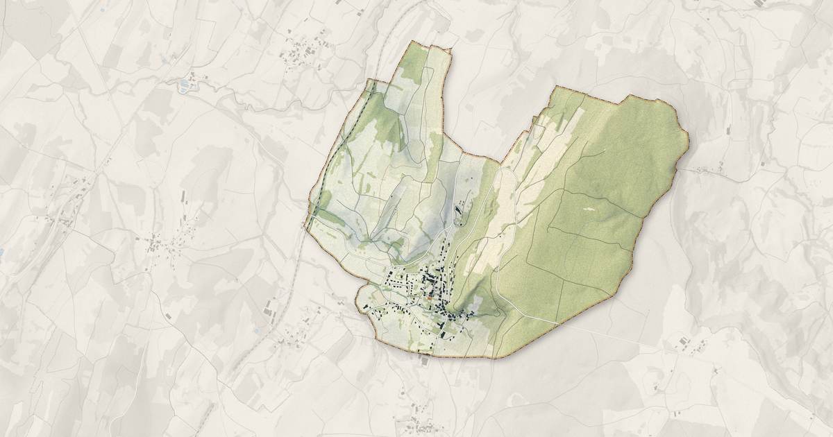 Portrait cartographique de Passenans : relief, eau, forêts, bâti et voies, calculés à partir des données de l'IGN