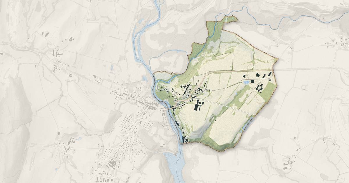 Portrait cartographique de Patornay : relief, eau, forêts, bâti et voies, calculés à partir des données de l'IGN