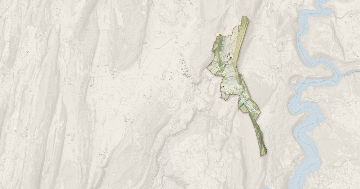 Portrait cartographique de Plaisia : relief, eau, forêts, bâti et voies, calculés à partir des données de l'IGN