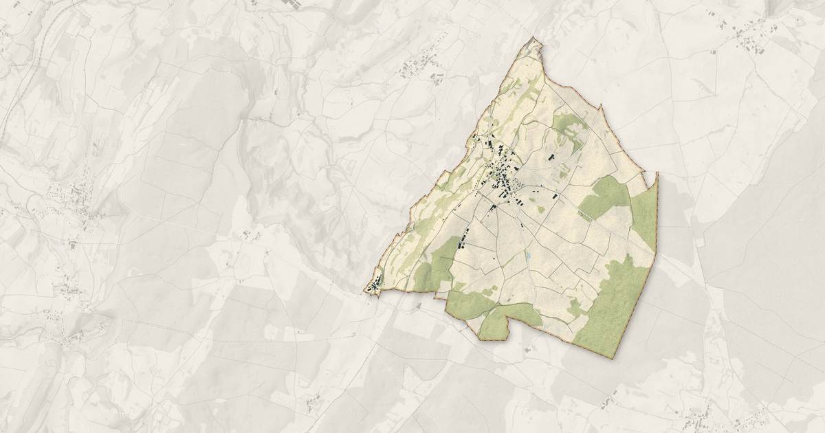 Portrait cartographique de Plasne : relief, eau, forêts, bâti et voies, calculés à partir des données de l'IGN