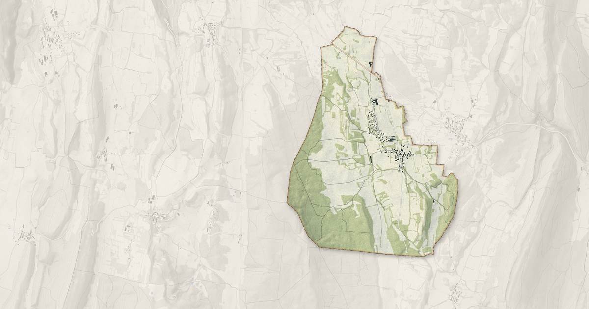 Portrait cartographique de Poids-de-Fiole : relief, eau, forêts, bâti et voies, calculés à partir des données de l'IGN