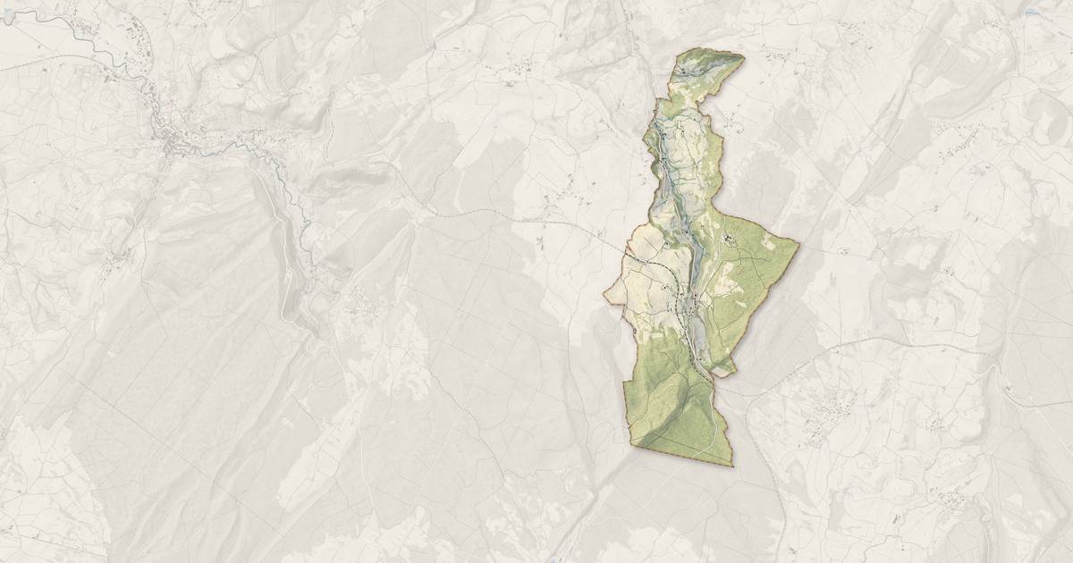 Portrait cartographique de Pont-d'Héry : relief, eau, forêts, bâti et voies, calculés à partir des données de l'IGN