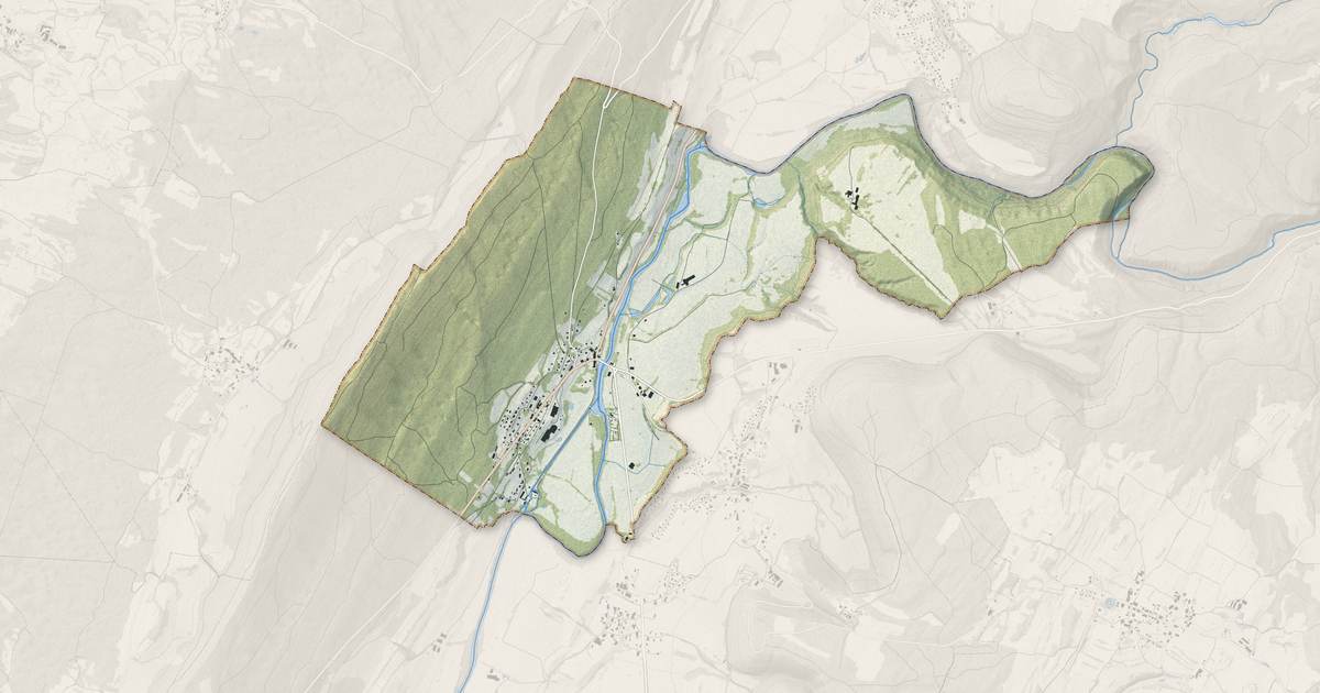 Portrait cartographique de Pont-du-Navoy : relief, eau, forêts, bâti et voies, calculés à partir des données de l'IGN