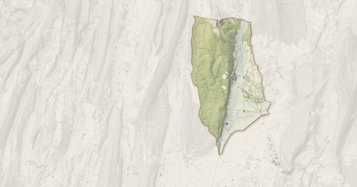 Portrait cartographique de Présilly : relief, eau, forêts, bâti et voies, calculés à partir des données de l'IGN