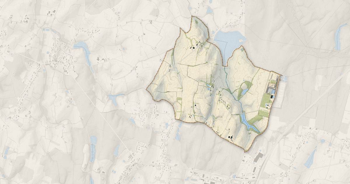 Portrait cartographique de Les Repôts : relief, eau, forêts, bâti et voies, calculés à partir des données de l'IGN