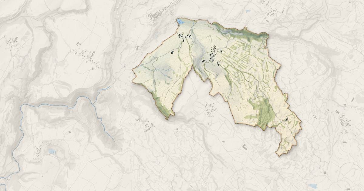 Portrait cartographique de Rix : relief, eau, forêts, bâti et voies, calculés à partir des données de l'IGN