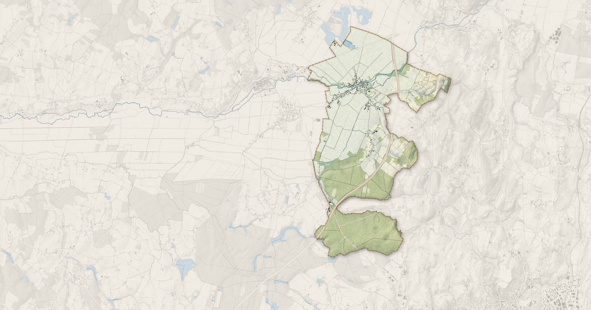 Portrait cartographique de Ruffey-sur-Seille : relief, eau, forêts, bâti et voies, calculés à partir des données de l'IGN