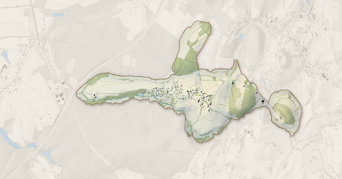 Portrait cartographique de Saint-Didier : relief, eau, forêts, bâti et voies, calculés à partir des données de l'IGN