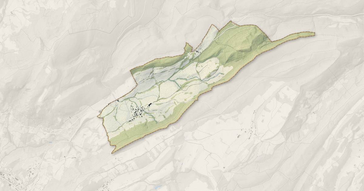 Portrait cartographique de Saizenay : relief, eau, forêts, bâti et voies, calculés à partir des données de l'IGN