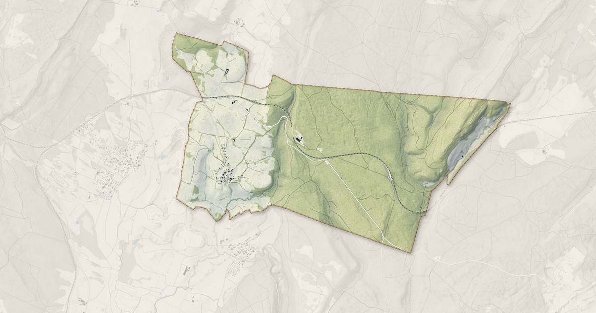 Portrait cartographique de Supt : relief, eau, forêts, bâti et voies, calculés à partir des données de l'IGN