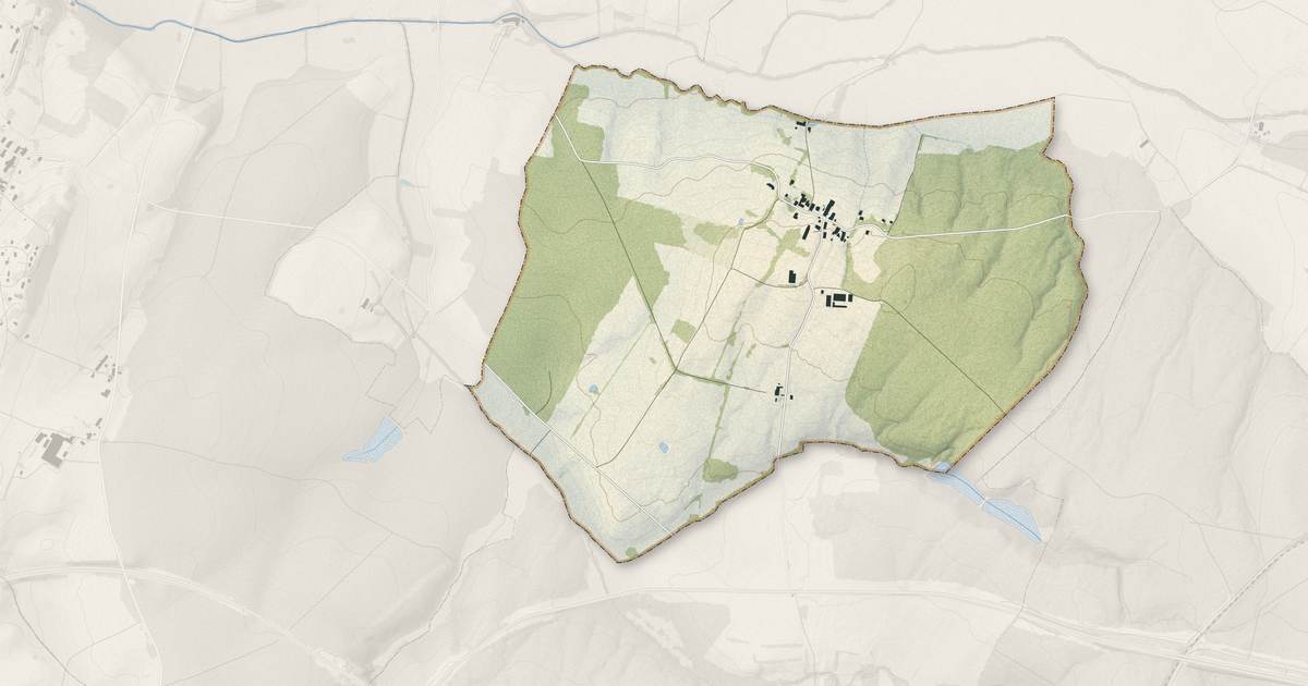Portrait cartographique de Villerserine : relief, eau, forêts, bâti et voies, calculés à partir des données de l'IGN