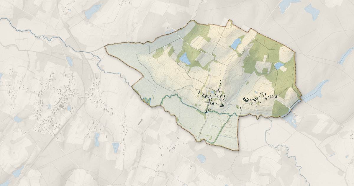 Portrait cartographique de Le Villey : relief, eau, forêts, bâti et voies, calculés à partir des données de l'IGN