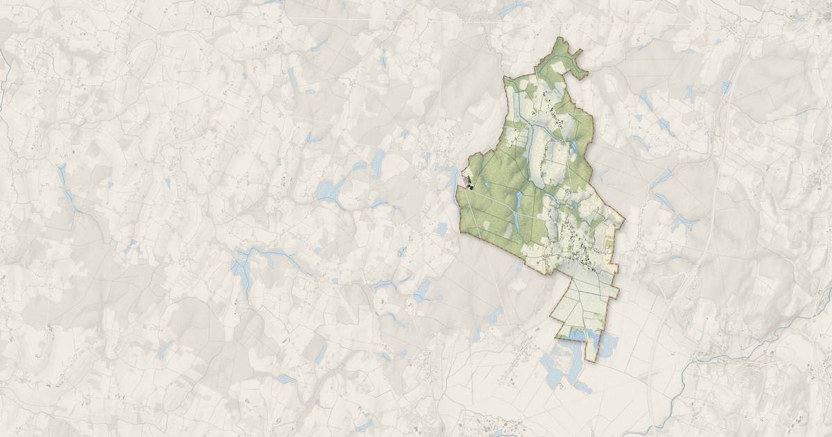 Portrait cartographique de Vincent-Froideville : relief, eau, forêts, bâti et voies, calculés à partir des données de l'IGN