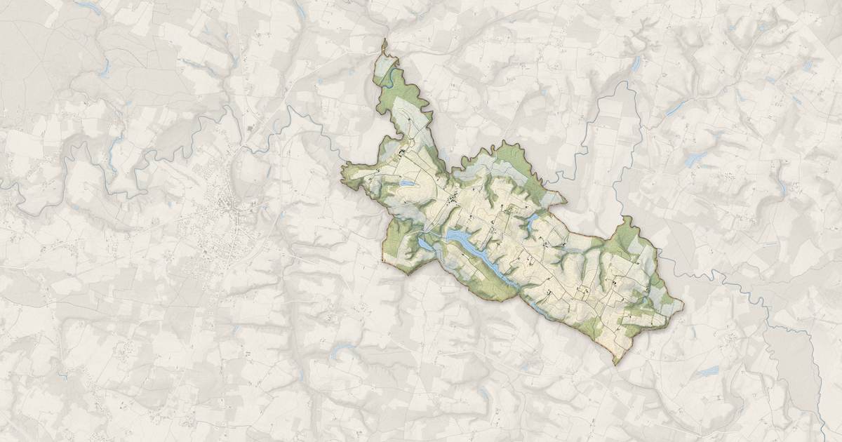 Portrait cartographique de Arthez-d'Armagnac : relief, eau, forêts, bâti et voies, calculés à partir des données de l'IGN