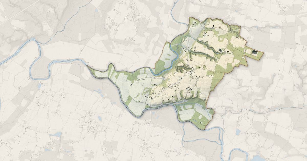 Portrait cartographique de Audon : relief, eau, forêts, bâti et voies, calculés à partir des données de l'IGN