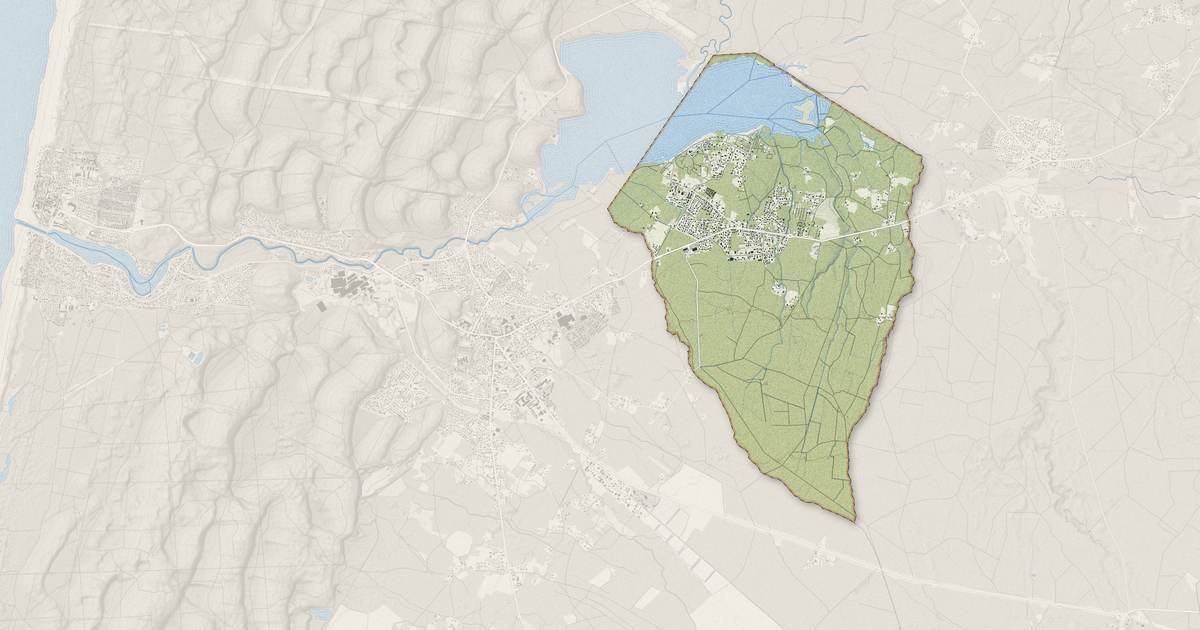Portrait cartographique de Aureilhan : relief, eau, forêts, bâti et voies, calculés à partir des données de l'IGN