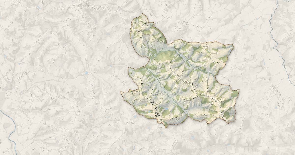 Portrait cartographique de Baigts : relief, eau, forêts, bâti et voies, calculés à partir des données de l'IGN