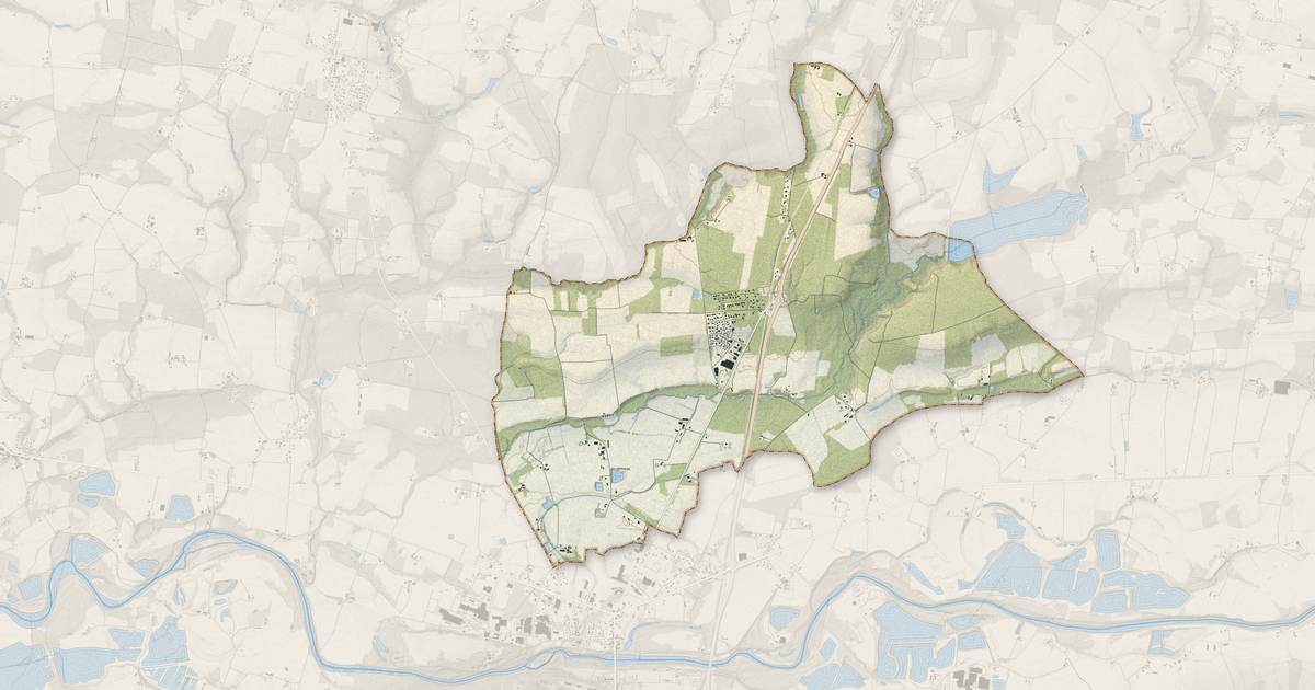 Portrait cartographique de Bas-Mauco : relief, eau, forêts, bâti et voies, calculés à partir des données de l'IGN