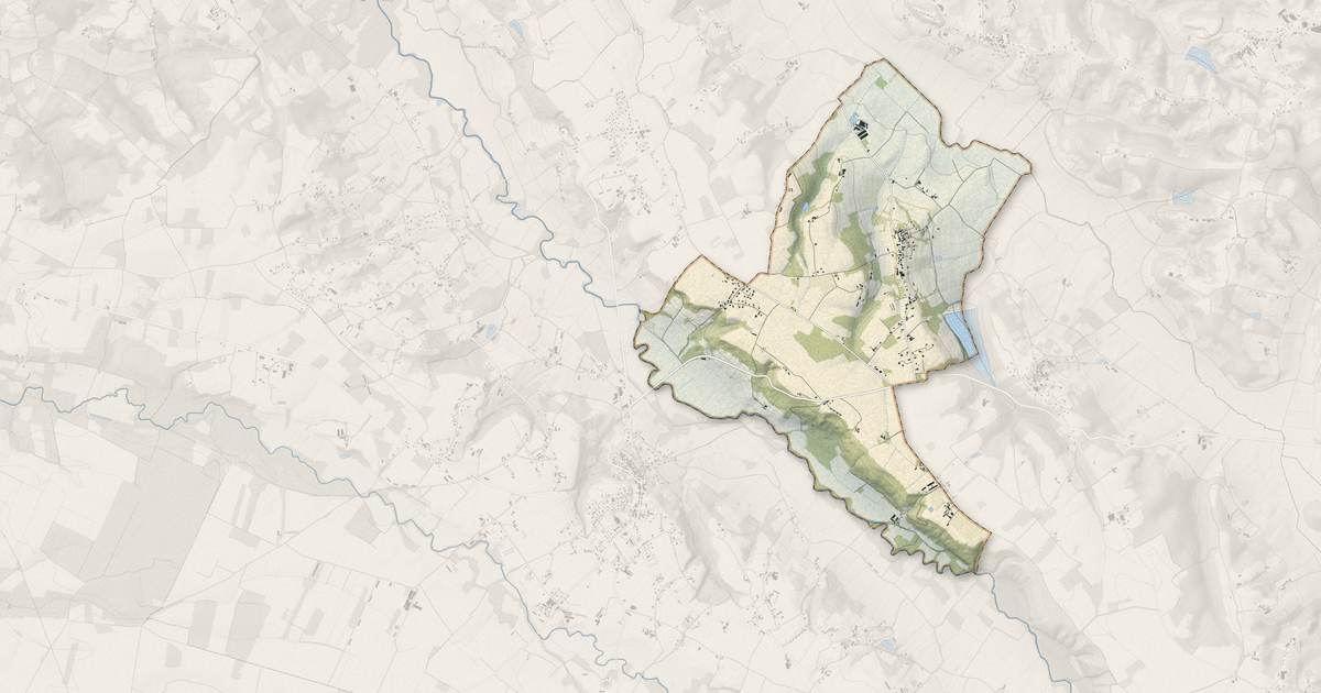 Portrait cartographique de Bats : relief, eau, forêts, bâti et voies, calculés à partir des données de l'IGN