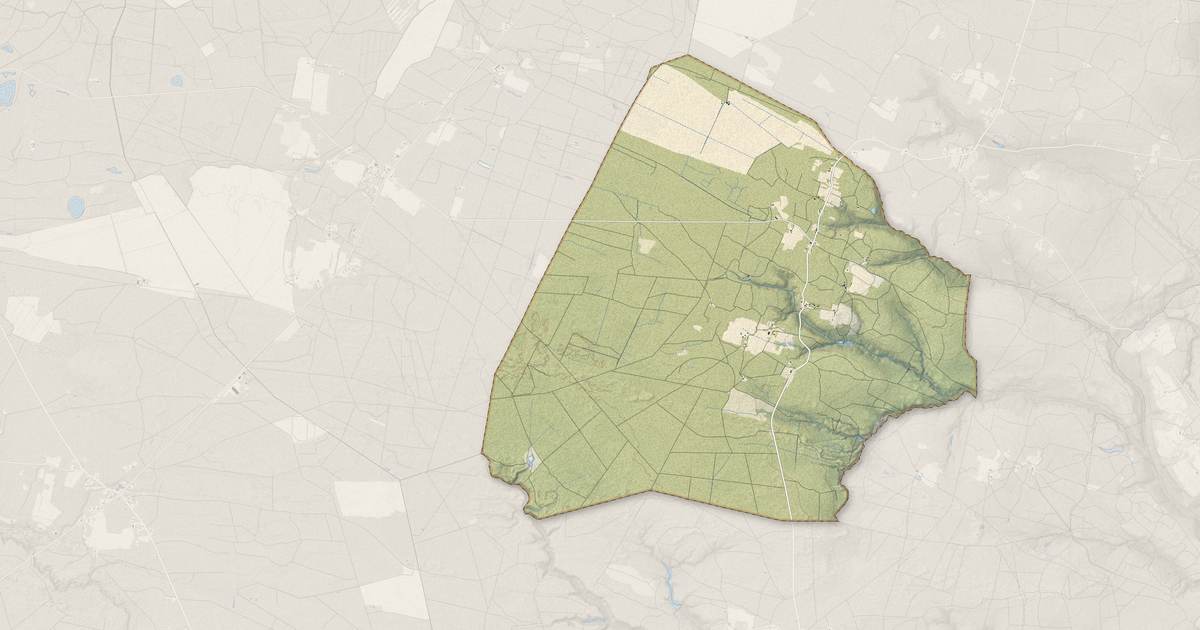Portrait cartographique de Baudignan : relief, eau, forêts, bâti et voies, calculés à partir des données de l'IGN