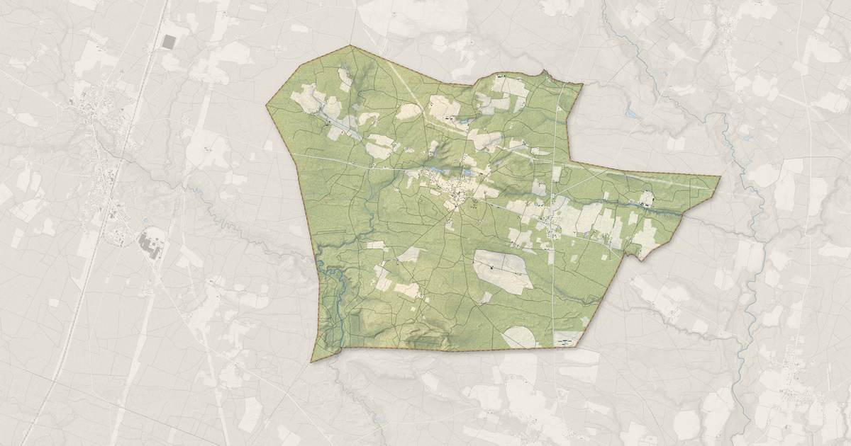 Portrait cartographique de Beylongue : relief, eau, forêts, bâti et voies, calculés à partir des données de l'IGN