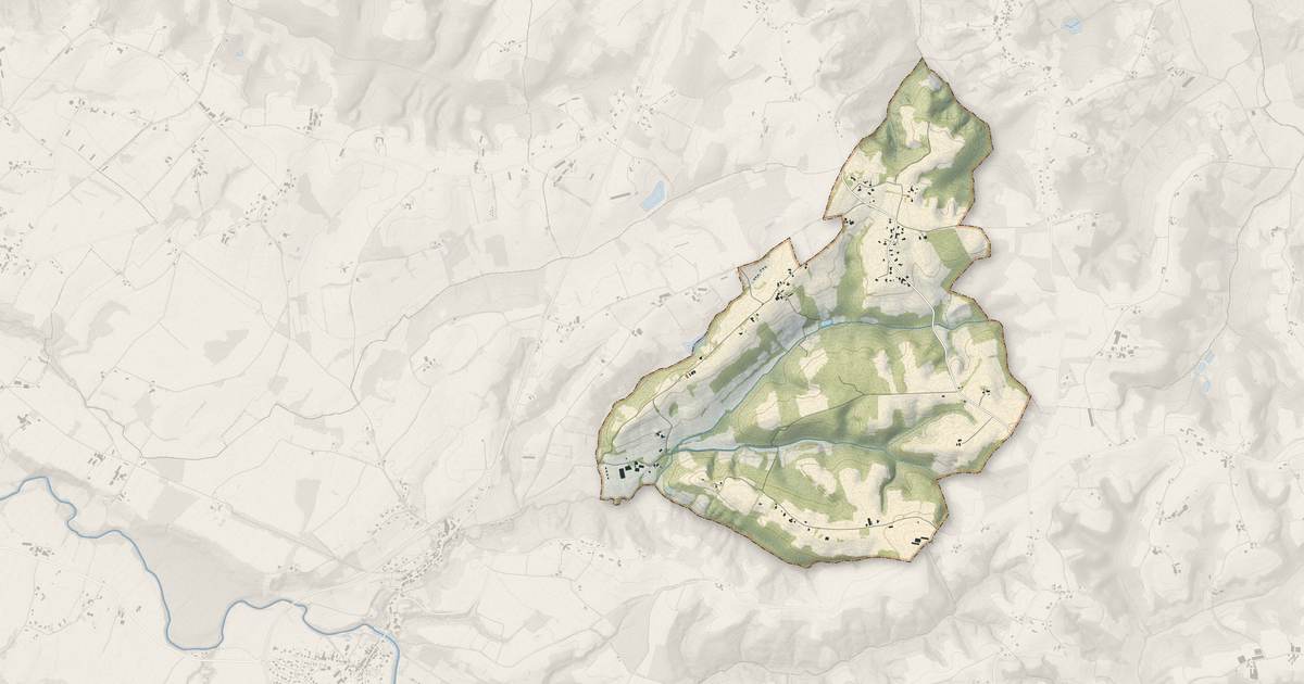 Portrait cartographique de Beyries : relief, eau, forêts, bâti et voies, calculés à partir des données de l'IGN
