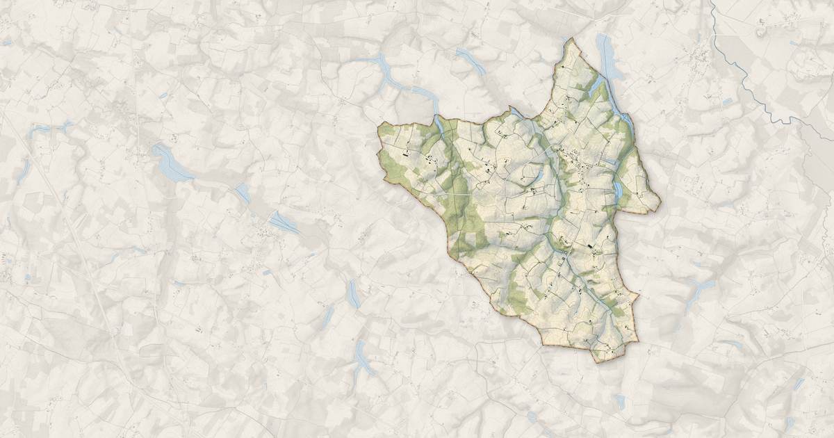 Portrait cartographique de Bourdalat : relief, eau, forêts, bâti et voies, calculés à partir des données de l'IGN
