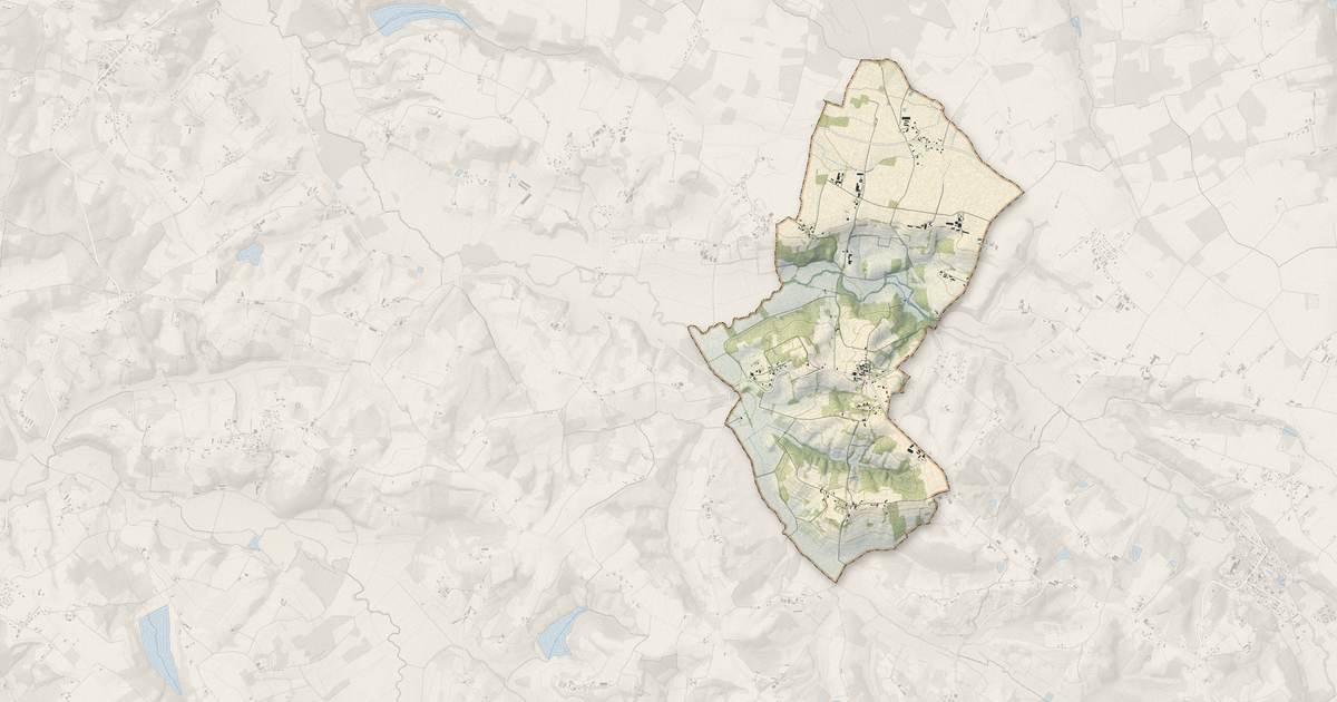 Portrait cartographique de Buanes : relief, eau, forêts, bâti et voies, calculés à partir des données de l'IGN