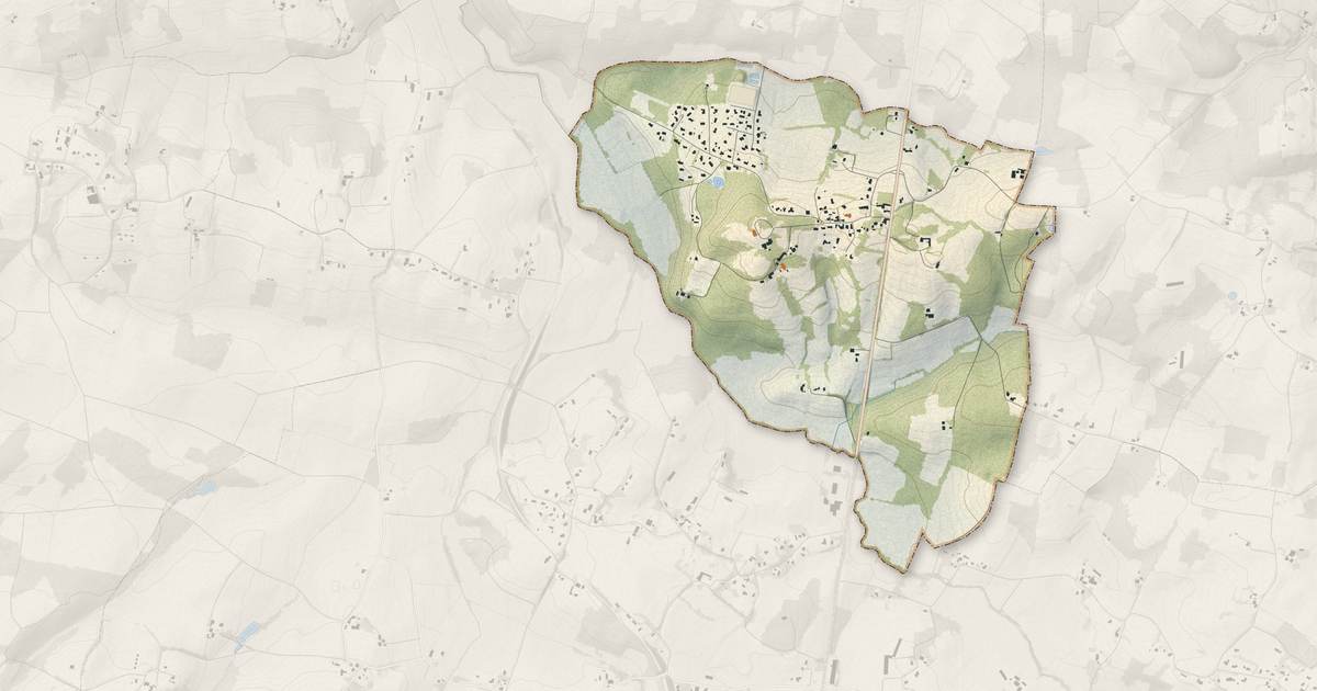 Portrait cartographique de Dumes : relief, eau, forêts, bâti et voies, calculés à partir des données de l'IGN