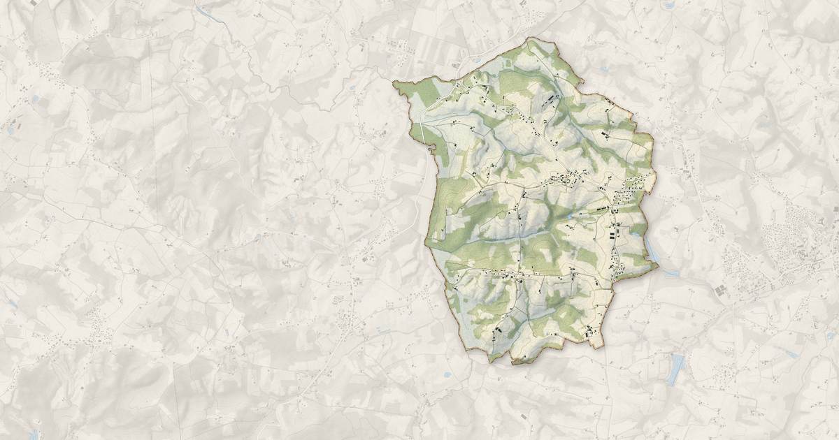 Portrait cartographique de Gaas : relief, eau, forêts, bâti et voies, calculés à partir des données de l'IGN