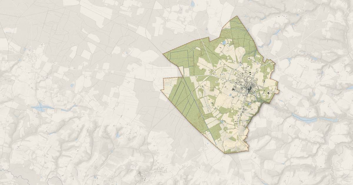 Portrait cartographique de Gabarret : relief, eau, forêts, bâti et voies, calculés à partir des données de l'IGN